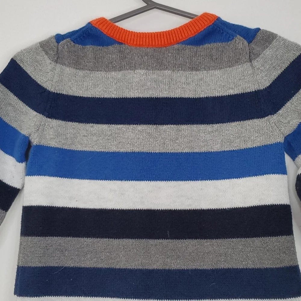 {GAP} Blue Gray & White Striped Sweater Thin Blue Line Jumper